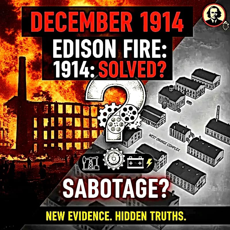 1914 FIRE AT THOMAS EDISON'S LABORATORY (ELECTRIC CAR & ROCKAFELLER) representative image
