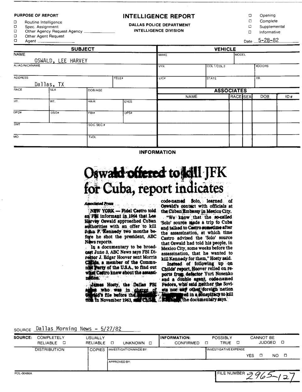 Assassination Expert Says Cubans Encouraged Oswald to Kill JFK