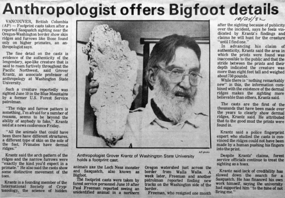 Paul Freeman Bigfoot Footage